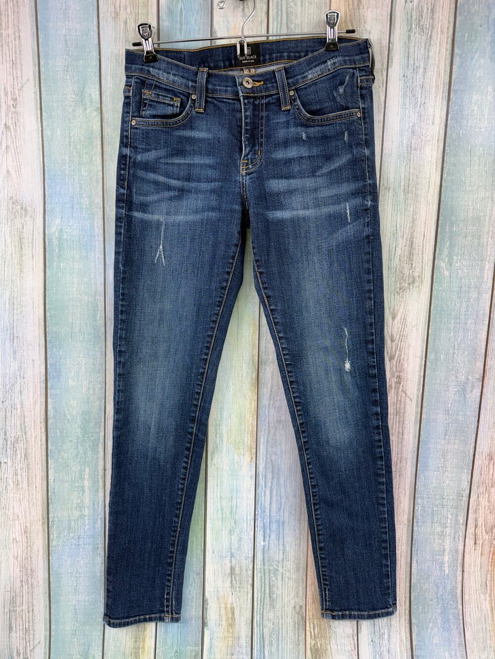 Just Black Denim Jeans Size 25 Skinny Pencil Jean Blue Distressed Stretch
